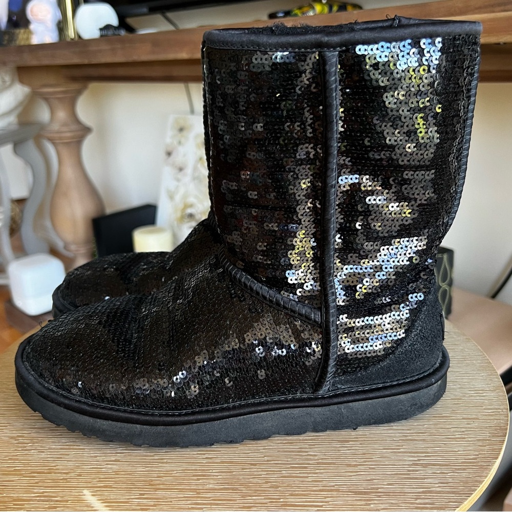 UGG Black Sequin Boots
